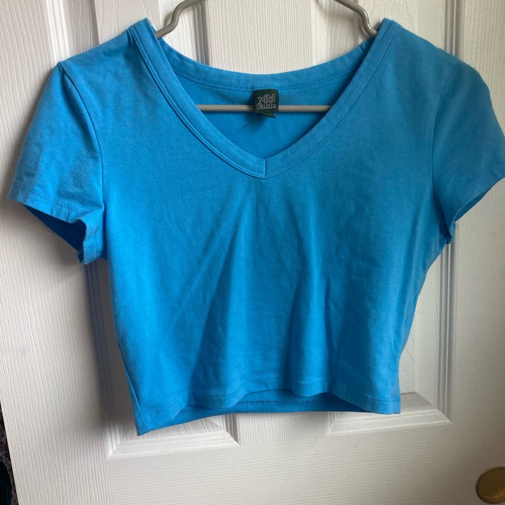 Wild Fable Blue V-Neck Women's Top
